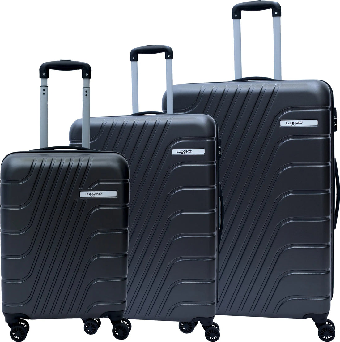 Luggero Eternal Solid Light weight Luggage Dark Grey