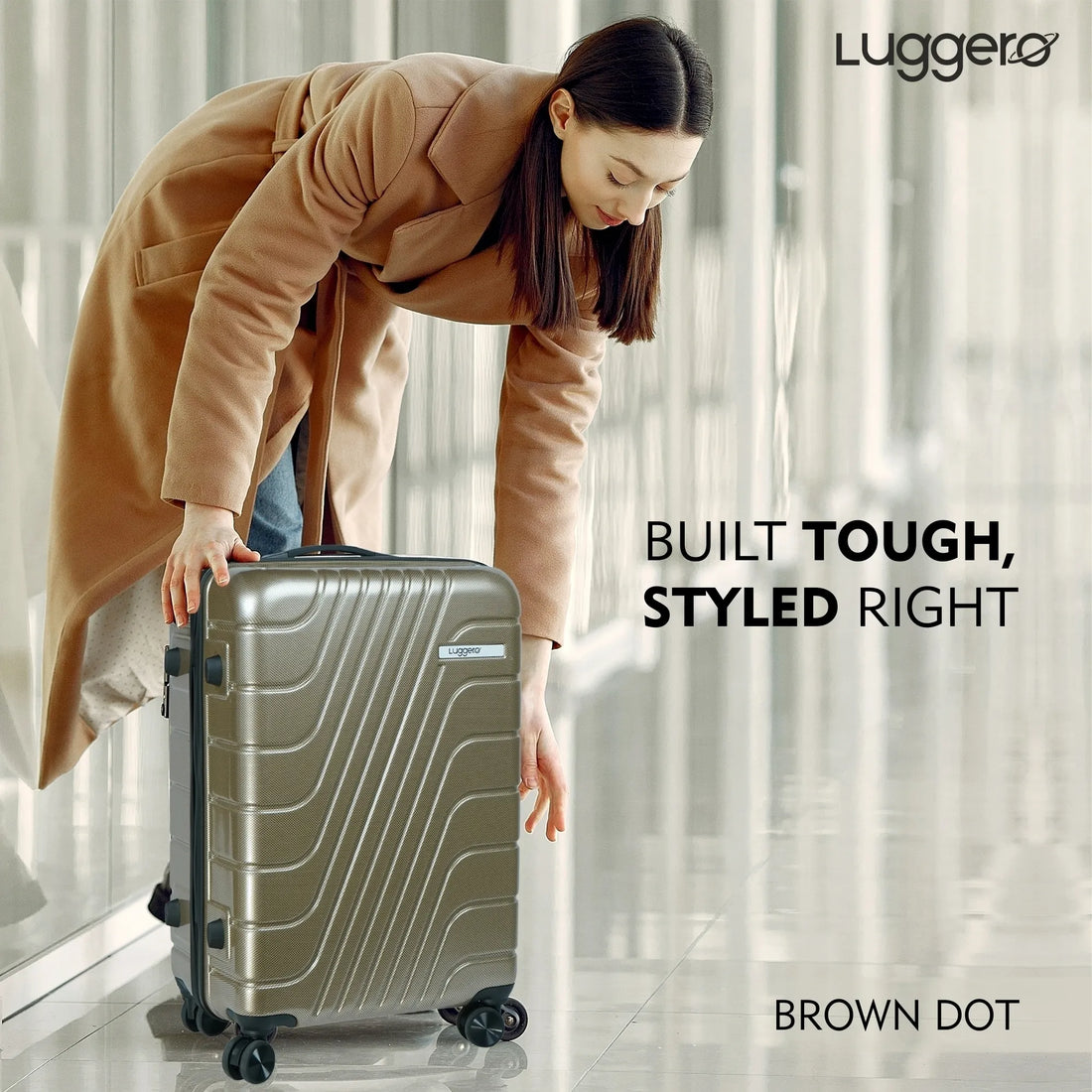 Luggero Film Classic Printed Light weight Luggage BR Dots