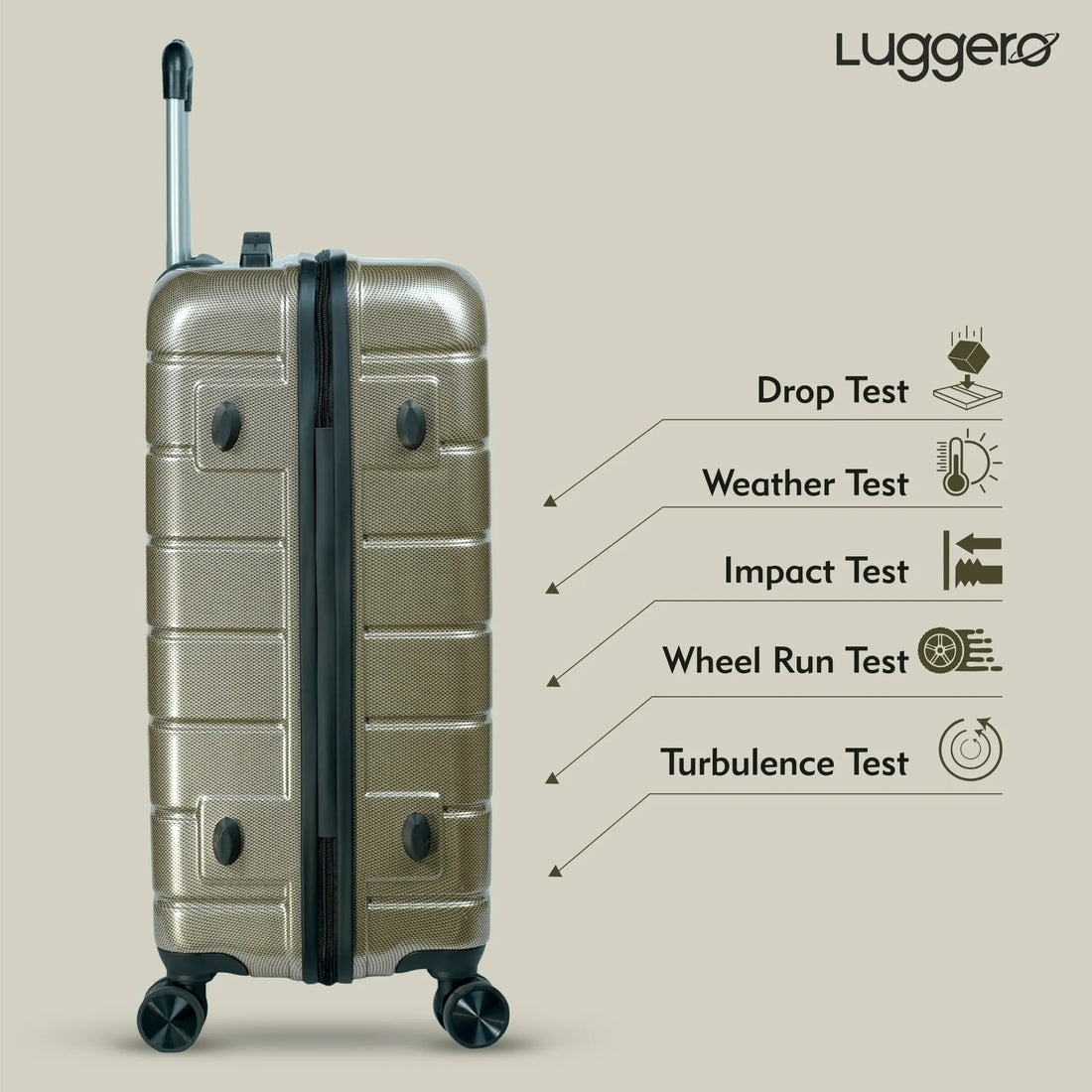 Luggero Film Classic Printed Light weight Luggage BR Dots