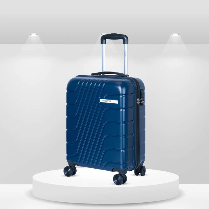 Luggero Eternal Solid Light weight Luggage Deep Blue