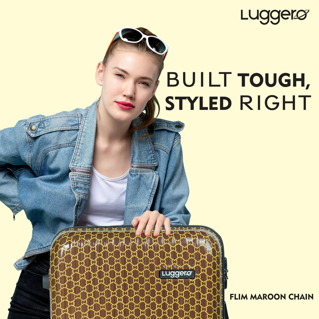 Luggero Film Classic Printed Light weight Luggage Chain