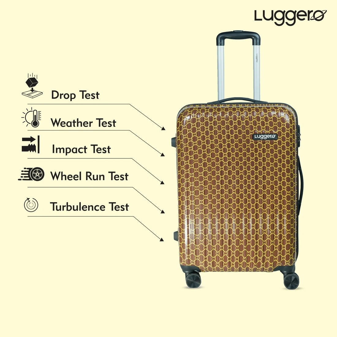 Luggero Film Classic Printed Light weight Luggage Chain