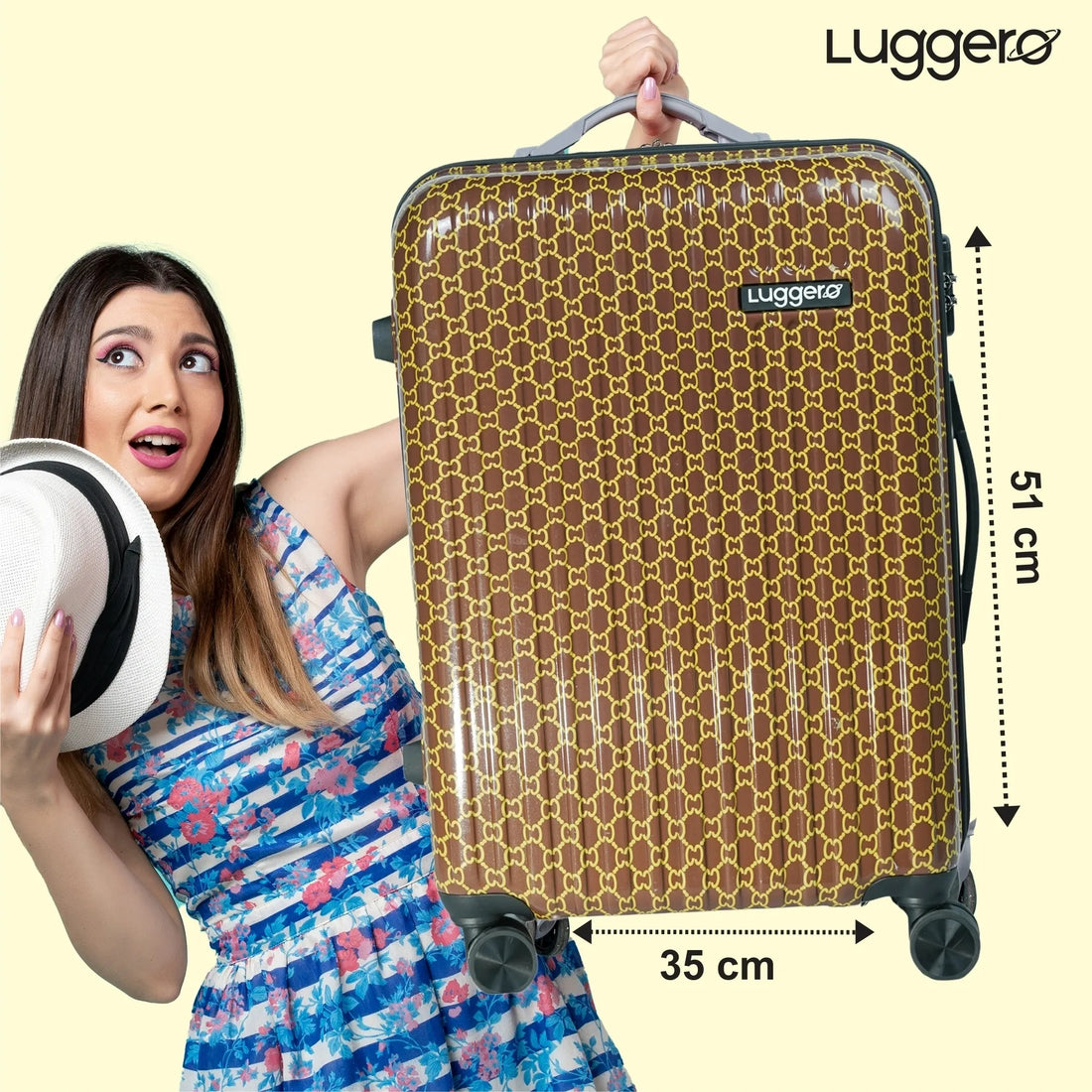 Luggero Film Classic Printed Light weight Luggage Chain