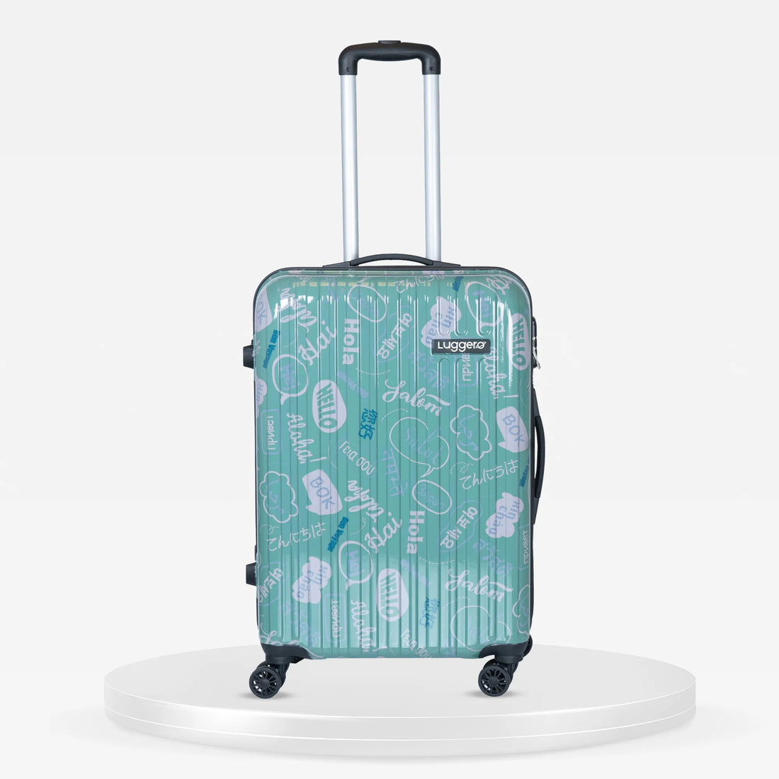 Luggero Film Classic Printed Light weight Luggage Green