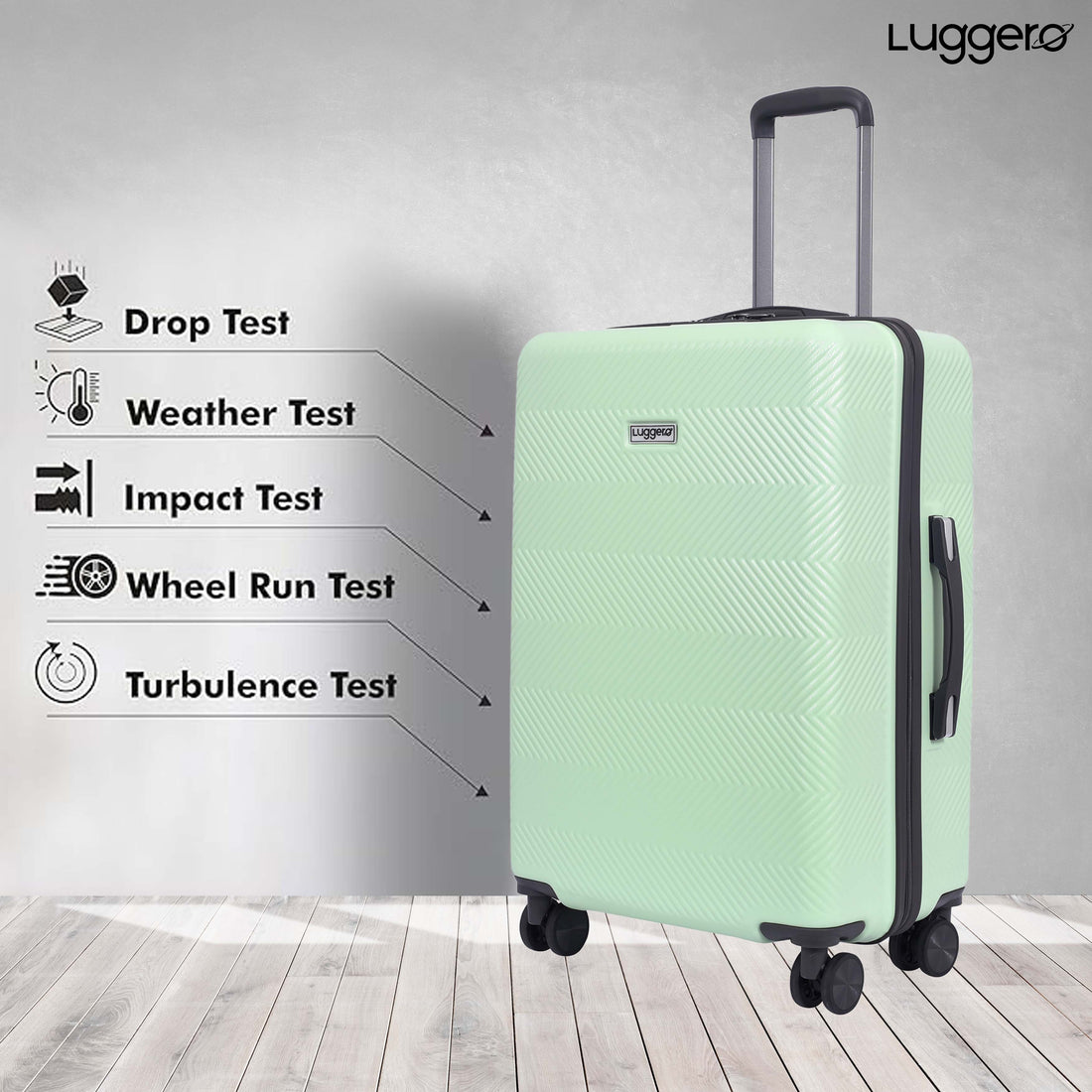 Luggero Astro Solid Light weight Luggage HSP-Green