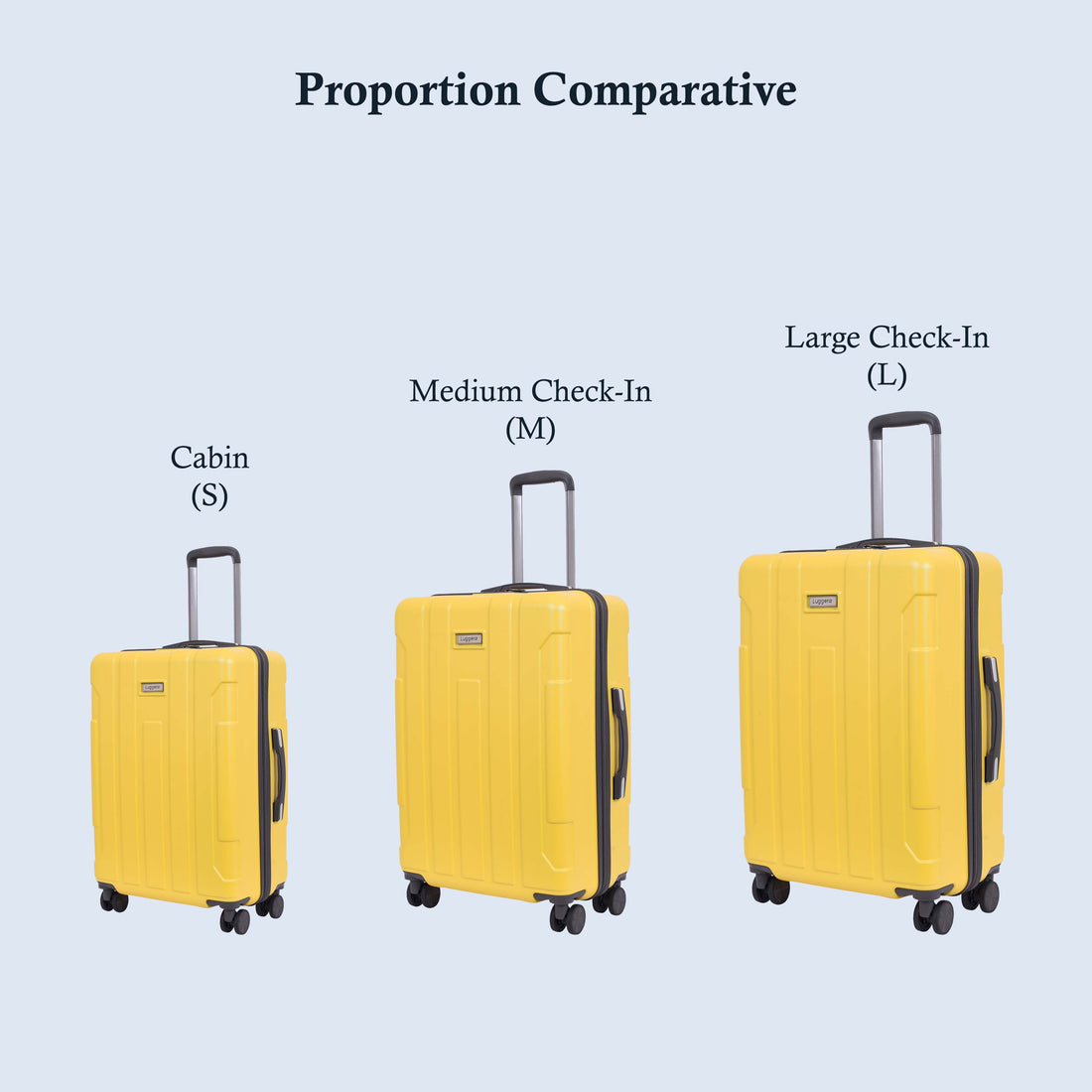 Luggero Candy Solid Light weight Luggage Yellow