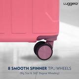 Candy Solid Light weight Luggage -B-Pink-Cabin & Medium