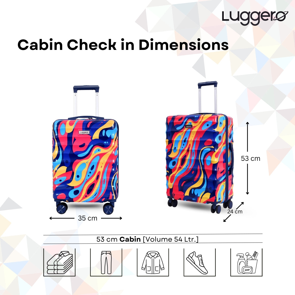 NEO BLUE Light Weight & Durable Polycarbonate Hard Luggage