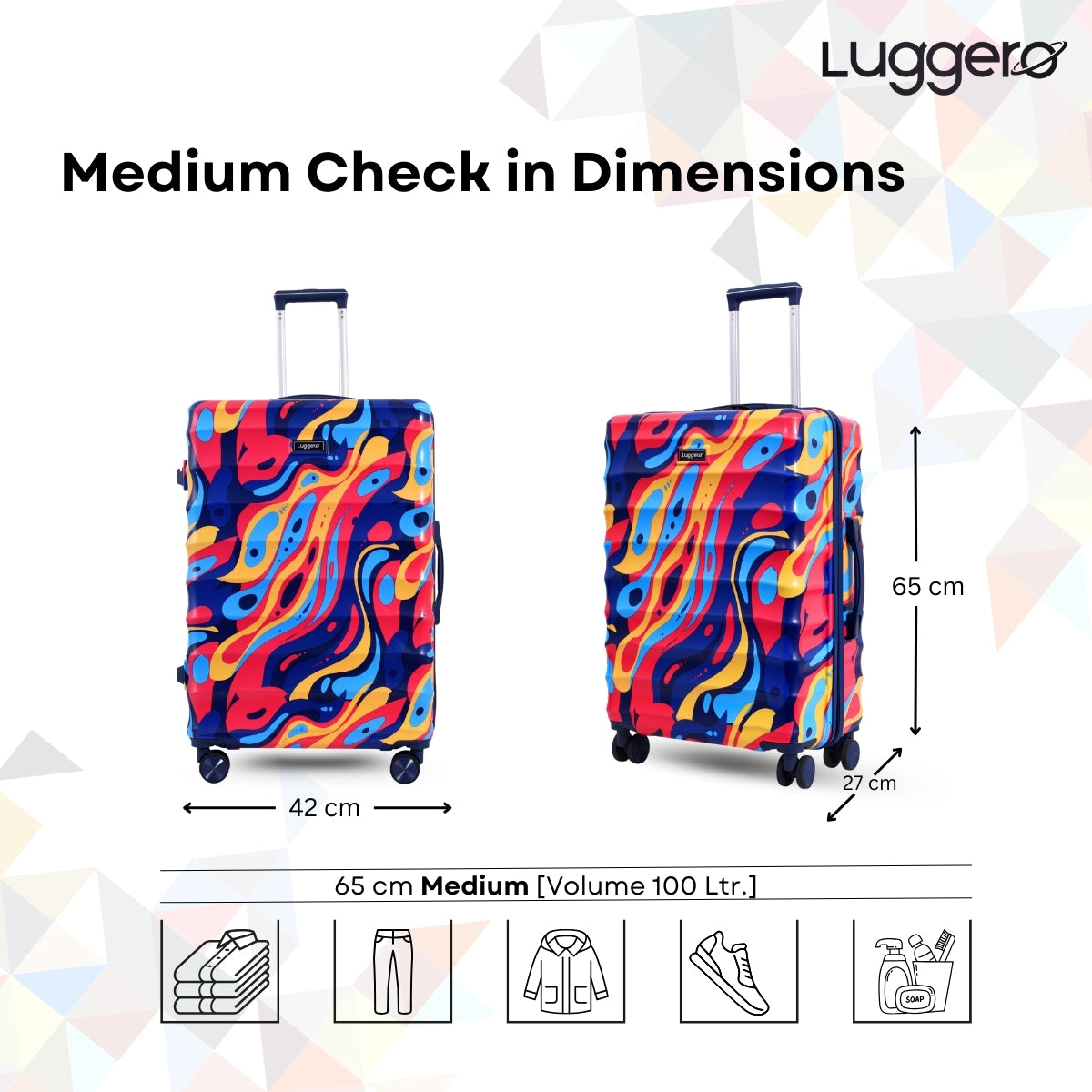 NEO BLUE Light Weight & Durable Polycarbonate Hard Luggage