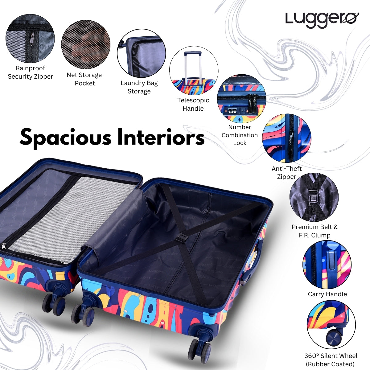 NEO BLUE Light Weight & Durable Polycarbonate Hard Luggage