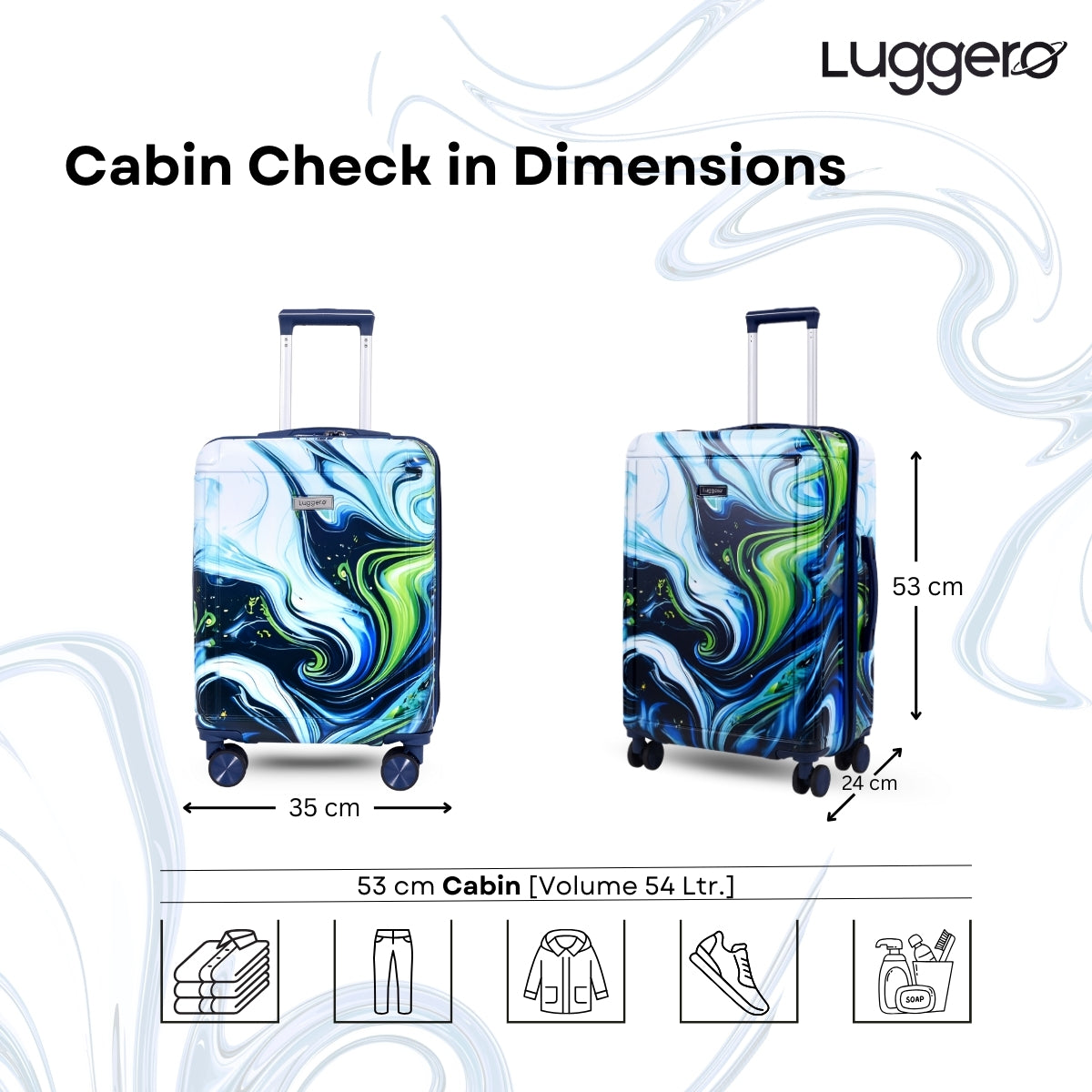 PRISM BLUE Light Weight & Durable Polycarbonate Hard Luggage