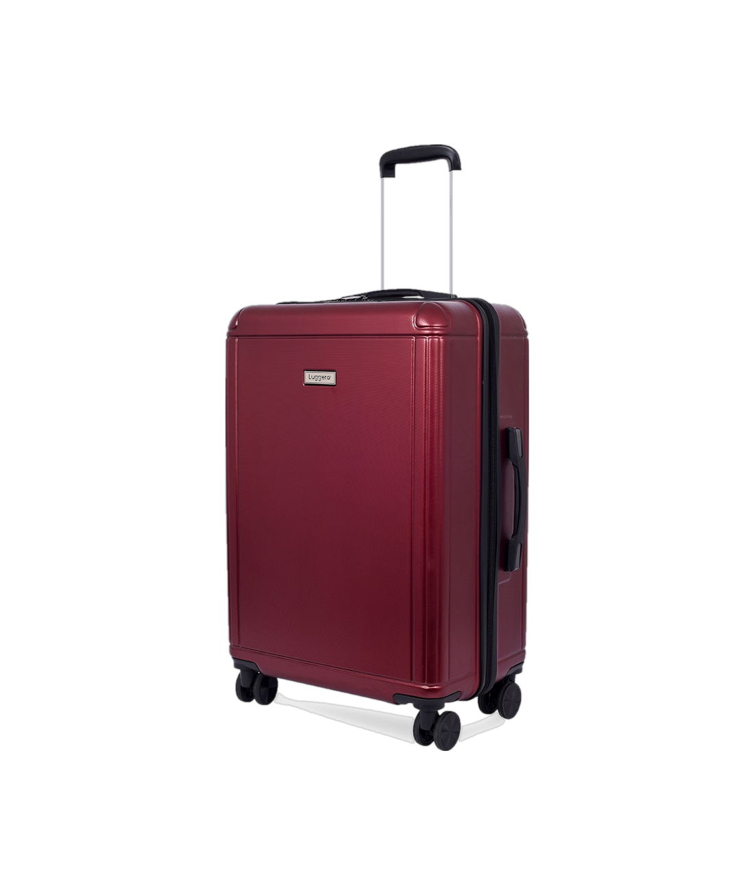 Box hard-shell trolley case in Deep Red