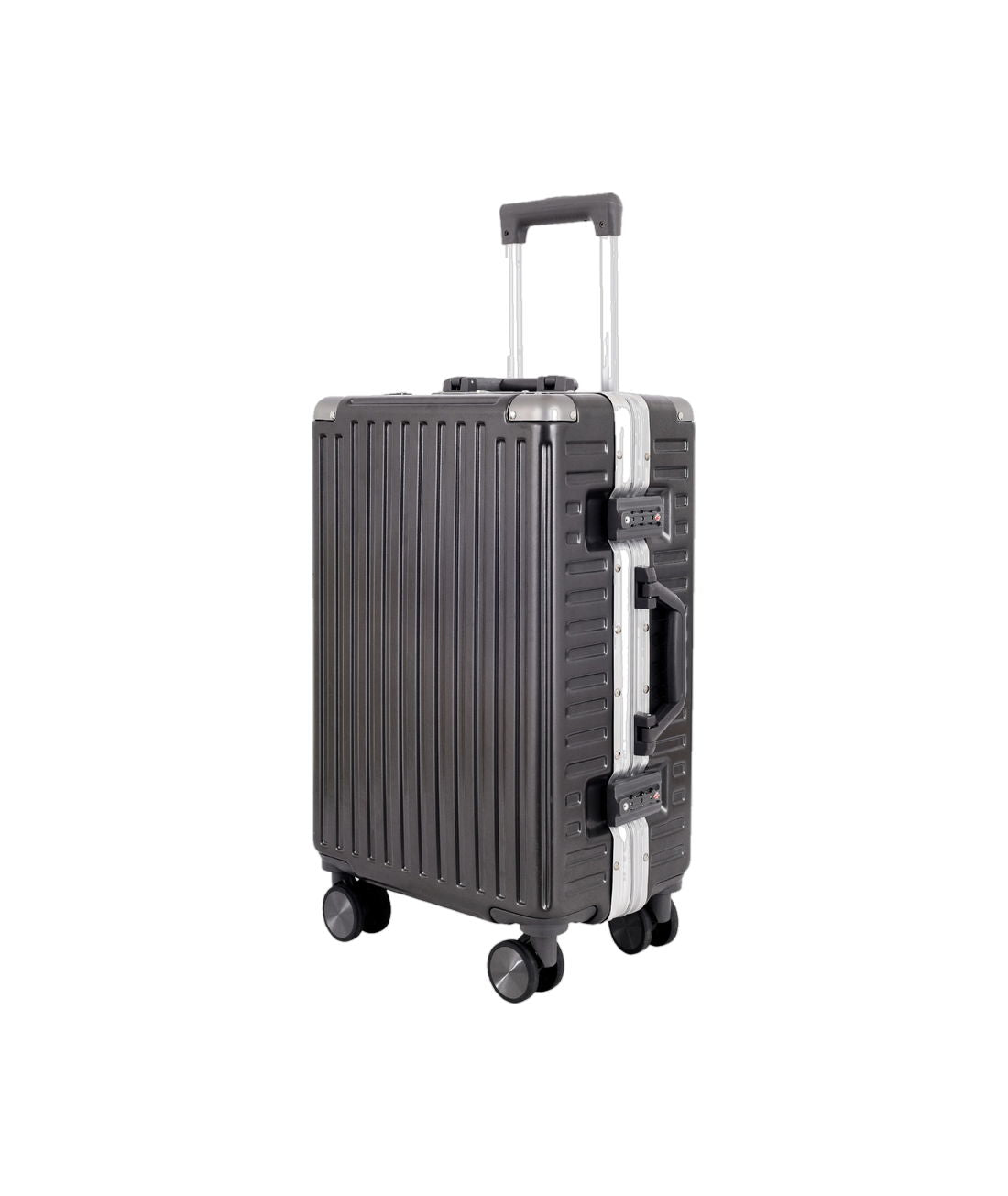 Monaco hard-shell trolley case in Dark Grey